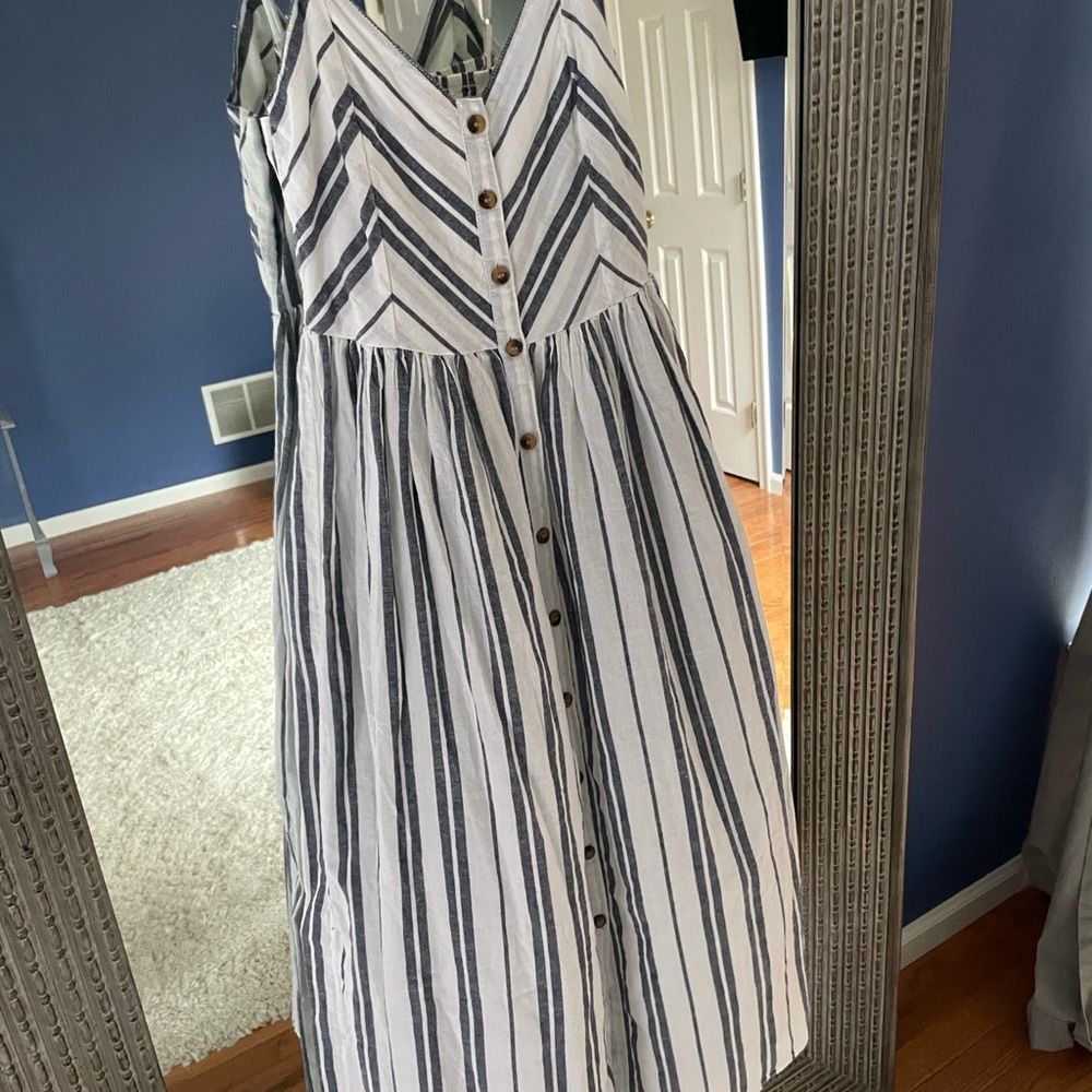 H&M Button Down Midi Length Dress